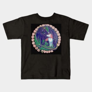 Purple dragon and unicorn Kids T-Shirt